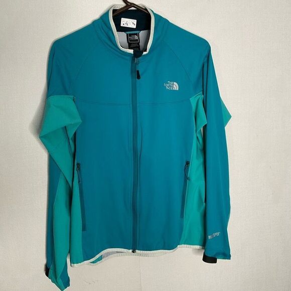 The North Face‎ Women's Large Windstopper Blue TwoTone Softshell Full Zip Jacket - Picture 9 of 11